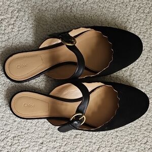 Black Chloe Slip Ons